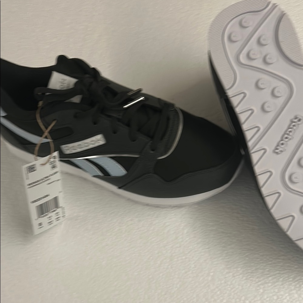 Reebok Black and Light Blue Sneakers - Picture 1 of 10